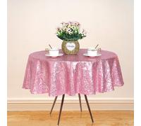 JYFLZQ Mantel de lentejuelas rosa, 50 manteles redondos brillantes, cubierta de mesa, superposici?n para bodas, fiestas de cumplea?os, baby showers y