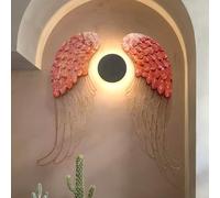 JYHCD Decoración de Pared con Alas de Hierro Forjado, Adorno de Pared 3D, Escultura de Pared de Alas Colgantes para Entrada de Hogar, Hotel, Bar, Café, Sala de Estar, Dormitorio