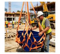 JYHHCYS Red de elevación de Carga Red De Seguridad para Izaje De Carga, Eslinga Plana Cuadrada De Nailon para Izaje con Correas Reforzadas, para Izaje, Carga Y Descarga(1x1m - Load 500kg(10cm Mesh))