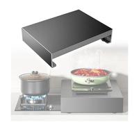 JYHHCYS Tapa encimera Gas Cubierta De Acero Al Carbono para Quemadores De Gas, Tablero para Cubrir Estufas De Gas Resistente Al Calor, Rectangular, con Tapete Antideslizante(L 35 x W 45 x H 9cm)