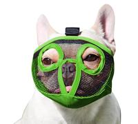 JYHY Bozal corto para perro, bozal de malla transpirable ajustable para morder, masticar, ladridos, entrenamiento de máscara de perro (M(28-43 cm), verde)
