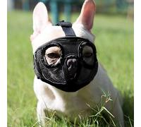 JYHY - Bozal Corto para Perro con Forma de Bulldog de Malla Transpirable Ajustable para mascarar, Cortar y Entrenar a Perros