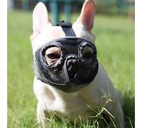 JYHY - Bozal Corto para Perro con Forma de Bulldog de Malla Transpirable Ajustable para mascarar, Cortar y Entrenar a Perros