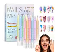 JYIXXZX 12 Colores Boligrafo 3d Pintauñas, Rotuladores de Grafiti para Decoración de Uñas, Esmalte de Uñas Secado Rapido, DIY Nail Art Beauty Adorn Manicure Tools para Casa o Salón