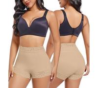 JYIXXZX Bragas Levanta Glúteos Mujer Braga Moldeadoras Faja Reductora Push Up Cortos Levanta Glúteos con Relleno Sin Costuras Control Barriga Embellecer Cadera Braguitas Body Shaper Ropa Interior