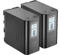 JYJZPB 2pcs 8800mAh NP-F970 Batería de Reemplazo para Sony NP-F970 NP-F960 NP-F950 F750 F770 F550 F530 F330 F570, con Pantalla LCD y Puerto de Salida USB