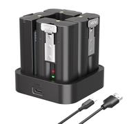 JYJZPB 4 Baterías de Repuesto para Ring Doorbell, Baterías Recargables para Cámara de 7200mAh 3,65V con Base de Carga Compatibles para Ring Video Doorbell 2/3/3 Plus/4, Spotlight CAM, Stick Up CAM