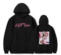 JYKJUEDZ Álbum de Orquídeas de Kali Uchis Sudadera con Capucha Informal Unisex Estilo Harajuku Ropa Deportiva Estampado gráfico de Doble Cara
