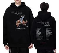 JYKJUEDZ Bad Bunny Album Nadie Sabe Lo Que Va Pasar Mañana Sweat Autumn/Winter Men's Women's Casual Cotton Hoodie