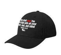 JYKJUEDZ Gorra de béisbol Amarás al Altísimo con Todo tu corazón Alma y Mente Gorras de Camionero con Capucha navideña para Hombres y Mujeres