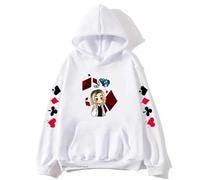 JYKJUEDZ Sudadera con Capucha Chishiya con Estampado de Alicia en la Frontera Ropa de Calle con Estampado de Dibujos Animados Estilo Harajuku Informal para Hombre y Mujer