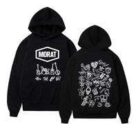 JYKJUEDZ Sudadera con Capucha con Estampado de la Gira del álbum Morat de la Banda de Rock para Hombre y Mujer otoño/Invierno algodón Estilo Retro clásico vendida.