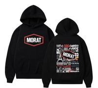 JYKJUEDZ Sudadera con Capucha con gráfico del álbum Morat de la Banda de Rock Unisex de algodón Puro Estilo Retro Estilo Hip Hop Holgada otoño e Invierno.