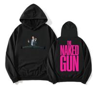 JYKJUEDZ Sudadera con Capucha de la película Naked Gun de Manga Larga Moderna para otoño e Invierno para Hombre y Mujer Informal de algodón Puro con Estampado de película.