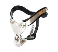 JYLYZZIN Cinturón de castidad de acero inoxidable con cerradura con tapón anal extraíble, ataduras para hombres y jaula de castidad bondage, cinturón de ropa interior, fetiche