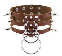 JYLYZZIN Collar ancho Collares de cuero de PU Collar sexy con junta tórica Restricción de cuello erótico Gargantilla de esclavitud ajustable Juguete sexual esclavo fetiche para adultos