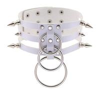 JYLYZZIN Collar ancho Collares de cuero de PU Collar sexy con junta tórica Restricción de cuello erótico Gargantilla de esclavitud ajustable Juguete sexual esclavo fetiche para adultos
