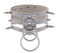 JYLYZZIN Collar ancho Collares de cuero de PU Collar sexy con junta tórica Restricción de cuello erótico Gargantilla de esclavitud ajustable Juguete sexual esclavo fetiche para adultos