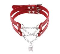 JYLYZZIN Collar de doble de doble línea Collares de temperamento para mujer Collar de esclavo maestro de sujeción de cuello erótico de Collar sexy Accesorios