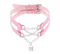 JYLYZZIN Collar de doble de doble línea Collares de temperamento para mujer Collar de esclavo maestro de sujeción de cuello erótico de Collar sexy Accesorios