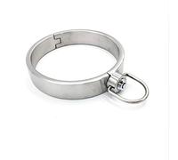 JYLYZZIN Collares sexuales de esclavitud erótica Collar de metal SM, diseño de bloqueo a presión, material de acero inoxidable impermeable, tortura de pareja/fetiche/esclavo, unisex