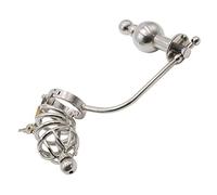JYLYZZIN Hollow Metal C-Ock Cage Chastity Lock Sexxe Toy Amal Butt Plug Novedad Accesorios Sexuales Chaqueta Novedad Eroti-c Ropa Jean (Tamaño: M/4.1cm)