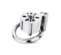 JYLYZZIN Jaula Cerrada con Dispositivo de Castidad Masculina, Jaula para Pene de Acero Inoxidable para Hombres con Tubo Uretral, Juguete Sexual Bondage Hipoalergénico