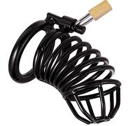 JYLYZZIN Jaula de castidad Cinturón de castidad con jaula de pene de metal para hombres Acero inoxidable 304 con candado externo Cinturón de castidad Hombre Bondage de castidad