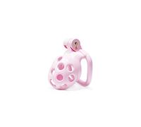 JYLYZZIN Jaula para pene hecha de silicona Cinturón de castidad 5 tamaños 4 colores Jaula de castidad transpirable con 4 anillos para el pene SM Extreme Bondage Set Juguete