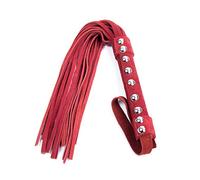 JYLYZZIN Látigo de cuero auténtico para adultos, látigo corto fetiche, látigo erótico, juguete sexual SM Bondage, (multicolor, longitud total 40 cm)