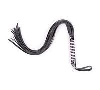 JYLYZZIN Látigo de Cuero Negro Largo 70 cm, Látigo de Coqueteo para Nalgadas SM Bondage Cosplay Juguete Sexual Látigo Erótico Accesorios de Disfraces para Adultos