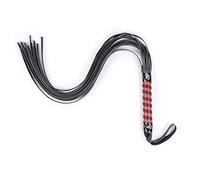JYLYZZIN Látigo de Cuero Negro Largo 70 cm, Látigo de Coqueteo para Nalgadas SM Bondage Cosplay Juguete Sexual Látigo Erótico Accesorios de Disfraces para Adultos