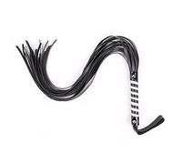 JYLYZZIN Látigo de Cuero Negro Largo 70 cm, Látigo de Coqueteo para Nalgadas SM Bondage Cosplay Juguete Sexual Látigo Erótico Accesorios de Disfraces para Adultos