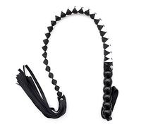 JYLYZZIN Látigo de cuero trenzado con mango de bola, látigo para montar, látigo para coquetear, juguete sexual SM para baile de máscaras, fiesta, cosplay, carnaval, disfraces