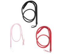 JYLYZZIN Látigo de cuero trenzado rojo, látigo de cuero sintético, látigo para montar, montar al aire libre, herramientas para montar, puesta en escena, juego de rol de carreras