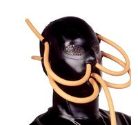 JYLYZZIN Máscara de bondage de esclavo, máscara de fetiche bondage, máscara sexual auto-bondage, máscara de látex, máscara de juego de rol, máscara sexual de elasticidad