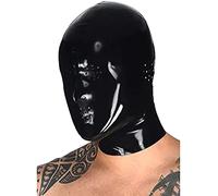 JYLYZZIN Máscara de látex completamente cerrada para estrangulamiento, máscara de respiración, fetiche de bondage, juguetes sexuales extremos, máscara de Halloween para hombres