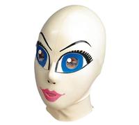 JYLYZZIN Máscara de látex para hombres, Bondage Cosplay Máscara de goma con cremallera Máscara de fiesta de disfraces de Halloween Máscara de cabeza Máscara de fiesta sexual