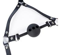 JYLYZZIN Mordaza de silicona para bondage, bola suave para sexo, bola con gancho para la nariz, mordaza SM, tapón para la boca, mordaza de sujeción, bolas para la boca, mordaza