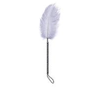 JYLYZZIN Pluma de coqueteo, masaje blanco, plumas de cosquillas, tentación, juguete sexual BDSM