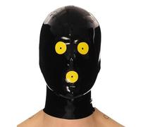 JYLYZZIN Único e interesante sombrero de látex Bondage máscara de látex mono sombreros fetiche BDSM máscara de goma sexo Cosplay máscara de cabeza máscara de Halloween SM
