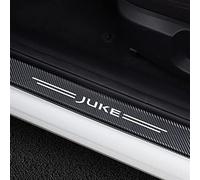JYMLOV 4 Piezas Fibra de Carbon Protector Umbral Puerta Coche, para NIS-San Juke F15 F16 2010-2021 Antideslizante Antiarañazos Accesorios,Black