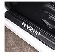 JYMLOV 4 Piezas Fibra de Carbono Coche Barra Umbral Puerta Adhesivos para NIS-San NV200, Protector de Alféizar de la Puerta del Coche Accesorio de Decoración,White