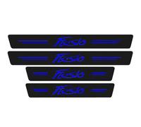 JYMLOV 4 Piezas Película Protectora para Umbral de Puerta de Coche para Fo-rd Focus Fiesta ST Line, Pegatina de Decoración para Estribos de Fibra de Carbono de contra Arañazos,Fiesta Blue