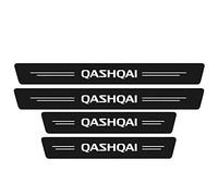 JYMLOV Pegatinas Protective de Umbral de Puerta, para NIS-San Qashqai J10 J11 J12 2009-2021, 4 Piezas Antiarañ Desgaste Decorativo Accesorios Protector Pegatinas,Black