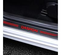 JYMLOV Pegatinas Protective de Umbral de Puerta, para NIS-San Qashqai J10 J11 J12 2009-2021, 4 Piezas Antiarañ Desgaste Decorativo Accesorios Protector Pegatinas,Red