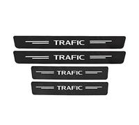 JYMLOV Protector de Umbral de Puerta de Coche para REN-Ault Trafic 1 2 3, 4 Piezas Ajuste del Umbral del Pedal de Desgaste Placa de Protección Accesorios, Fibra de Carbon,Black