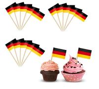 JYNVO 100pcs Pequeña Bandera Alemana en Palillo