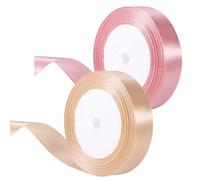 JYNVO 2 Rollos De Cinta De Raso De 20 Mm 22 Metros Por Rollo Elegante Cinta De Raso Rosa Para Regalos, Bricolaje, CumpleañOs Y Bodas