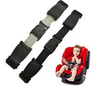 JYNVO Cinturon Embarazada Coche Homologado Protector Cinturon Coche 2 Piezas Botones de Pecho del Cinturón de Seguridad del Asiento del Coche - Negro + Gris - Para la Fixación de Seguridad del Asiento